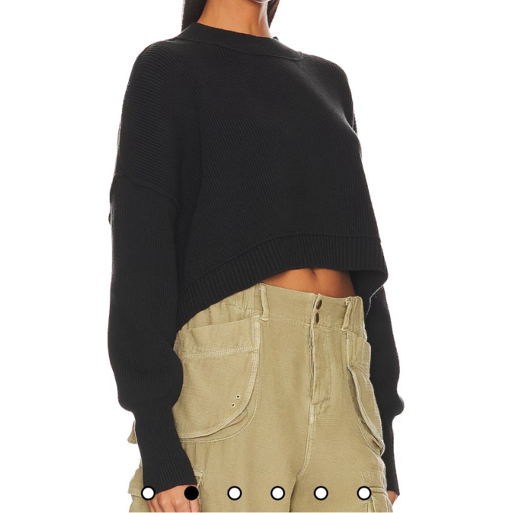 Free people black easy street sweater XS